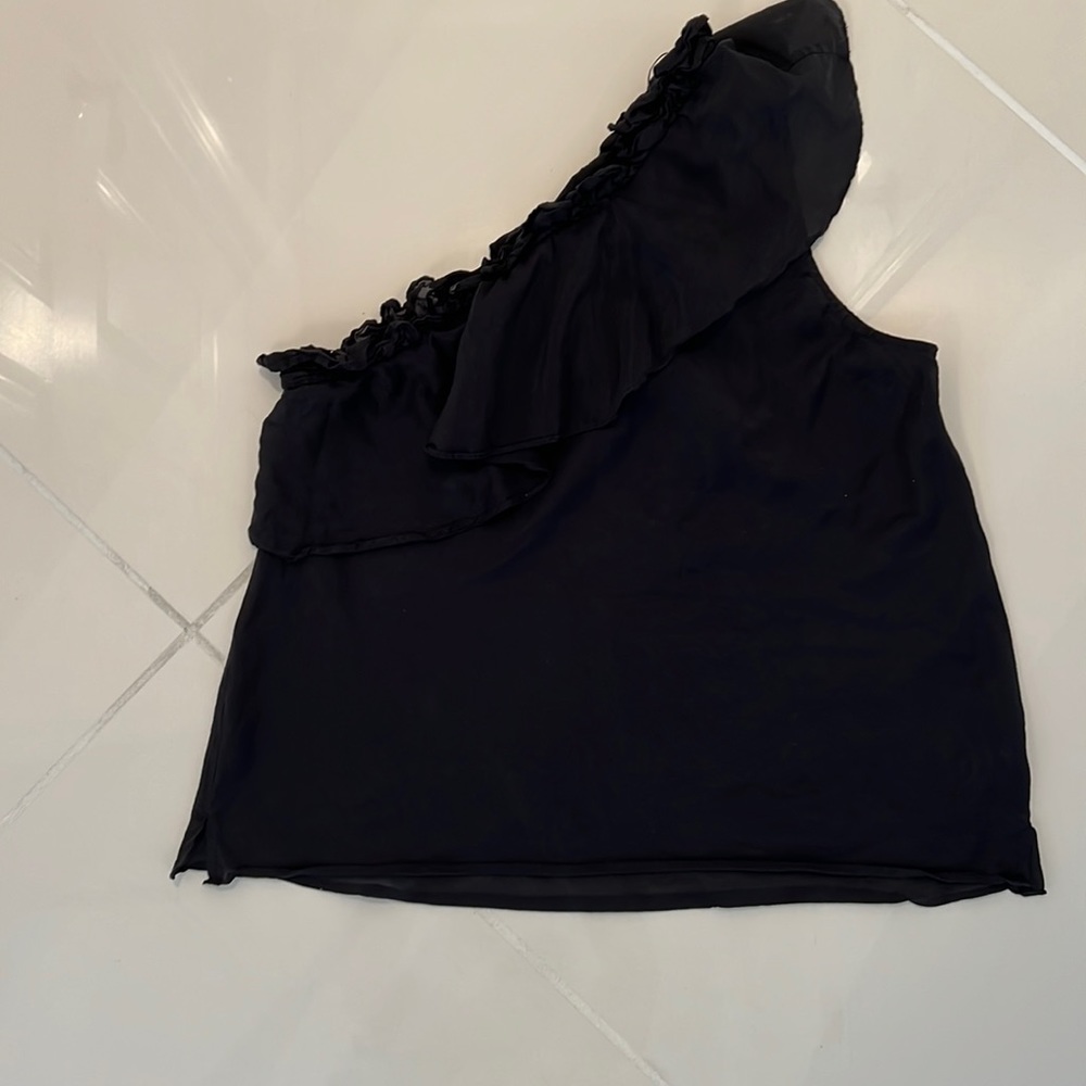 7 for All Mankind  one shoulder Ruffle top size small